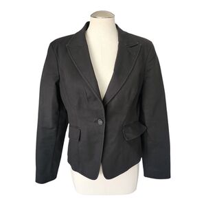 Mix It Women's Black Stretch Blazer – Size 12, Classic Fit, Business Casual